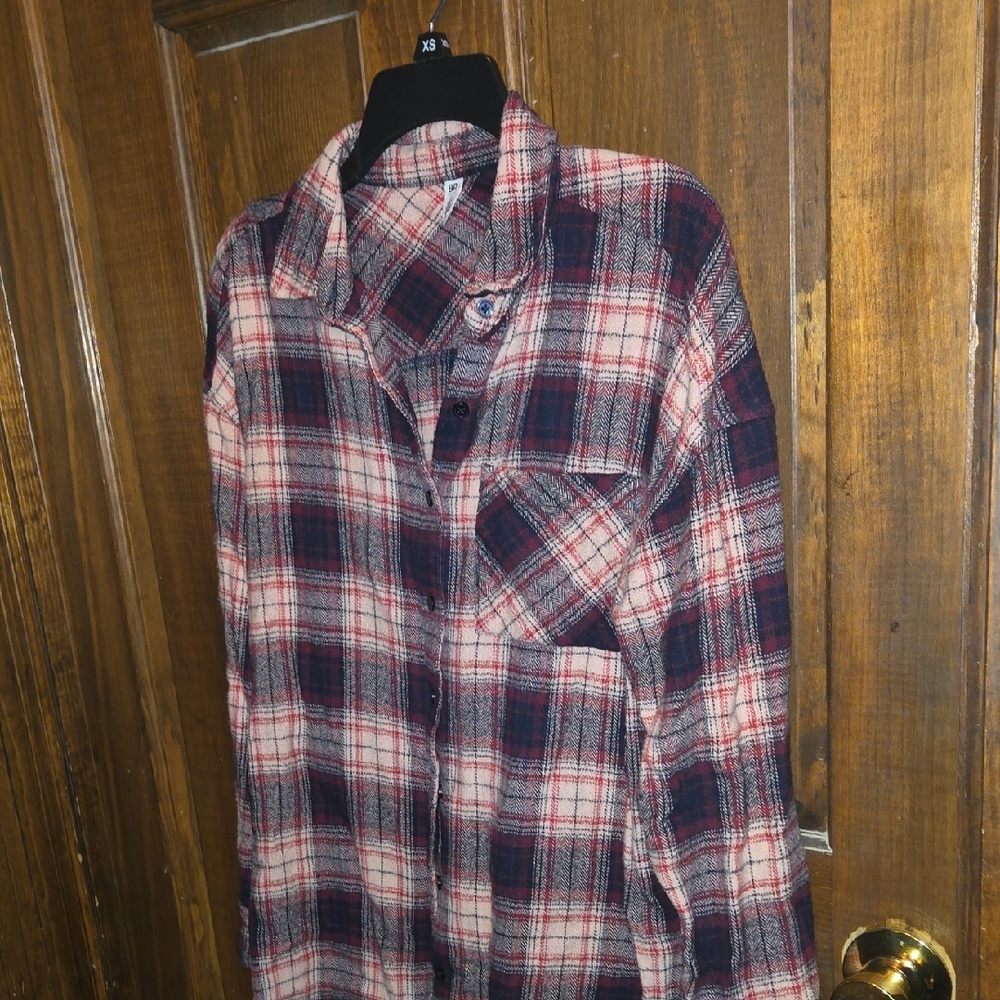 BP Red and Blue Checkered Casual Shirt